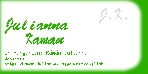 julianna kaman business card