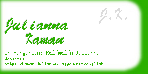 julianna kaman business card